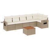  7-dijelni set vrtnih sofa od poliratana s jastucima bež | shoptok.hr