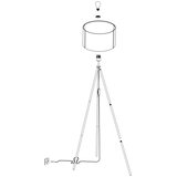 Eglo 43556 - Stojeća lampa ARNHEM 1xE27/40W/230V | Eponuda.com