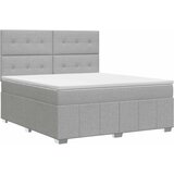  Boxspring krevet s madracem Svjetlosiva 180 x 200 cm Tkanina | shoptok.hr