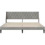  Krevetna konstrukcija Svijetlo siva 200 x 200 cm Baršun | Eponuda.ba