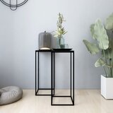  Bočni stolići 2 kom crni čelični | shoptok.hr