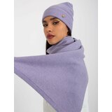 Fashion Hunters Purple winter set with hat and scarf Cene