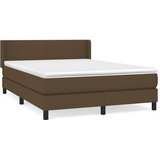  Krevet s oprugama i madracem tamnosmeđi 140 x 190 cm od tkanine | shoptok.hr