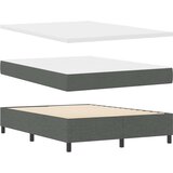  LED Box Spring Krevet Tamno siva 140 x 190 cm tkanina | shoptok.hr