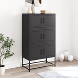  Komoda crna 68,5 x 38,5 x 123,5 cm čelična | shoptok.hr
