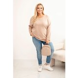 Kesi Women's Plus Size cotton blouse with a round neckline fango | shoptok.hr
