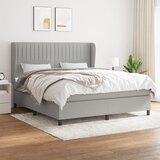 The Living Store Box spring postelja z vzmetnico svetlo siva 180x200 cm blago - Box Spring Postelja, (21517052) Cene