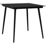  5-dijelni vrtni blagovaonski set pamučni konop i čelik crni | shoptok.hr