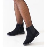 Gemre Black classic ankle boots with elastic insert eco-suede Maiza | shoptok.hr