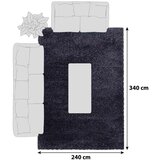 XXXL Preproga Fluffy, 240x340cm, Antracit | Shoptok.si