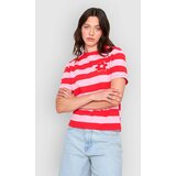 24COLOURS 12481A Striped Flower T-shirt pink | Shoptok.si
