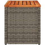 Vrtni bočni stolići 2 kom sivi 55 x 34 x 37 cm poliratan i drvo | shoptok.hr