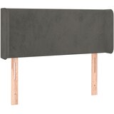  Uzglavlje s ušima tamnosivo 93x16x78/88 cm baršunasto | shoptok.hr