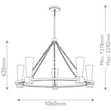 Elstead KRISTY5-DG-OPAL - Luster na šipci KRISTY 5xE27/40W/230V bakarna | Eponuda.com