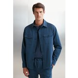 Grimelange Nader Men's Woven Thick Textured Surface Covered Shirt Jacket with Pockets and Buttons | shoptok.hr
