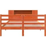 vidaXL Krevet s regalom za knjige bez madraca 140 x 190 cm od borovine | shoptok.hr