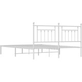  Metalni okvir za krevet s uzglavljem bijeli 180x200 cm | shoptok.hr