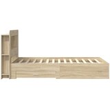  Okvir kreveta s pohranom s uzglavljem Hrast sonoma 120 x 200 cm | Eponuda.com