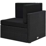 Poli Vrtna sedežna garnitura 5-delna z blazinami črn poli ratan | Shoptok.si