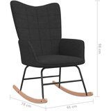  Stolica za ljuljanje s osloncem za noge crna od tkanine | shoptok.hr