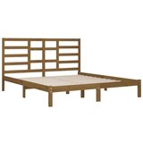  Posteljni okvir medeno rjav iz trdnega lesa 200x200 cm, (20645908) | Shoptok.si