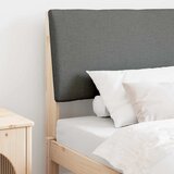 vidaXL Tapecirani uzglavlje Tamno siva 90 cm Čvrsto borovo drvo Cijene