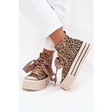 EVENTO Women's Sneakers With Ribbon And Zipper On Platform Panther Mavara | shoptok.hr