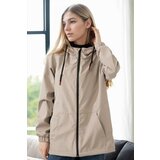 Dewberry 53121 Hooded Women Raincoat-STONE | shoptok.hr