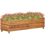 In posuda za sadnju 150x40x38 cm od reciklirane tikovine i čelika Cijene