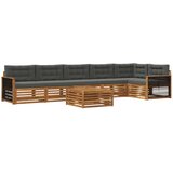 vidaXL Zunanja garnitura za sedenje 7 pcs Naravna in antracitna, (5000281421) | Shoptok.si