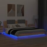  Okvir kreveta s uzglavljem Umjetnički hrast 200 x 200 cm | shoptok.hr