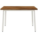  120 x 80 x 75 cm Čvrsto drvo akacije Prirodna i bijela - Prirodna i bijela 120 x 80 x 75 cm Živi rub | shoptok.hr