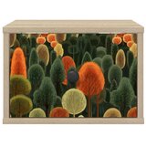  Wall-mounted noćni ormarić ZAANDAM Hrast sonoma 36 x 33 x 25 cm - Hrast sonoma Print šume 1 | shoptok.hr