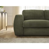 Bobochic Paris Zelena sedežna garnitura za spanje/raztegljiva iz rebrastega žameta 240 cm Hugo – | Shoptok.si