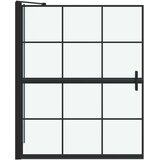  Ekran za kadu i tuš Crna i prozirna 100 x 68 x 128 cm | Eponuda.com