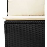  Kutna vrtna sofa s jastucima crna od poliratana | shoptok.hr