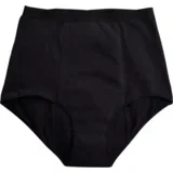 High Waist gaćice za menstruaciju Light Flow - Crne - XL