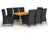  9-dijelni vrtni blagovaonski set crni | Eponuda.ba