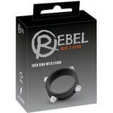 Rebel Cock Ring with Studs Black Cijene
