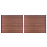 vidaXL set panela za ogradu WPC 353 x 146 cm smeđi | shoptok.hr