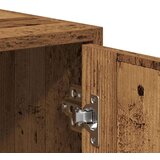 vidaXL Kopalniška omarica Old Wood 30x30x183,5 cm inženirski les | Shoptok.si