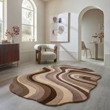 Flair Rugs Rjava/bež ročno tkana volnena preproga 140x200 cm Envy Wool – | Shoptok.si