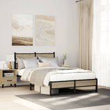 vidaXL Metalni okvir kreveta bez madraca boja hrasta sonome 120x190 cm Cijene