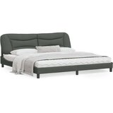  Okvir kreveta s LED svjetlima tamnosivi 200 x 200 cm od tkanine | shoptok.hr
