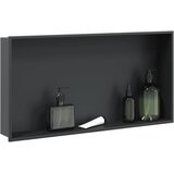  Niša za tuš mat crna 62x32x9 cm nehrđajući čelik | shoptok.hr