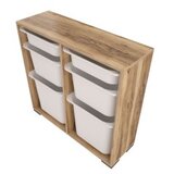 Hanah home višenamenske police carla walnut white | ePonuda.com