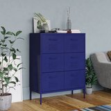The Living Store s ladicama modri 80 x 35 x 101,5 cm čelični | shoptok.hr