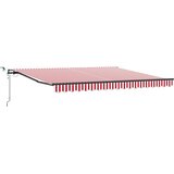 vidaXL automatska retraktabilna tenda s LED crveno-bijelim uzorkom 400x350 cm | shoptok.hr