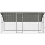  Kavez za piliće 2 pcs Srebrno 400 x 200 x 200 cm Cinkani čelik | shoptok.hr