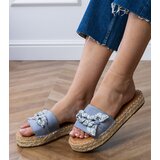 D/CEO Blue espadrille flip-flops with a bow Kartis | Shoptok.si